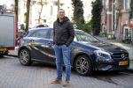 Amsterdam 28 januari 2016 
Ruud Gullit met zijn mercedes A klasse in Amsterdam zuid.