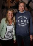 Amsterdam 1 februari 2016
Premiere Guido Spek in nieuwe de la mar theater.
Sandra Ysbrandy  met man