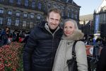 Amsterdam 21 januari 2017 
Boer Tom Groot bij event met tulpen bij paleis op de dam.