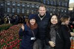 Amsterdam 21 januari 2017 
Boer Tom Groot bij event met tulpen bij paleis op de dam.