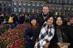 Amsterdam 21 januari 2017 
Boer Tom Groot bij event met tulpen bij paleis op de dam.