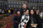 Amsterdam 21 januari 2017 
Boer Tom Groot bij event met tulpen bij paleis op de dam.