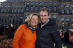 Amsterdam 21 januari 2017 
Boer Tom Groot bij event met tulpen bij paleis op de dam.