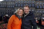 Amsterdam 21 januari 2017 
Boer Tom Groot bij event met tulpen bij paleis op de dam.