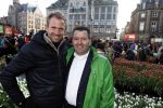 Amsterdam 21 januari 2017 
Boer Tom Groot bij event met tulpen bij paleis op de dam.