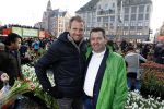 Amsterdam 21 januari 2017 
Boer Tom Groot bij event met tulpen bij paleis op de dam.