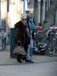 Amsterdam 19 januari 2017 
Connie Witteman met partner Eugene v Dun op de cornelis schuytstraat