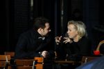 Amsterdam 21 januari 2017  
Eva Jinek met vriend Dexter van der Voorn op de beethovenstraat.