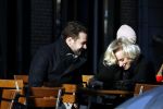 Amsterdam 21 januari 2017  
Eva Jinek met vriend Dexter van der Voorn op de beethovenstraat.