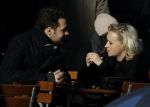 Amsterdam 21 januari 2017  
Eva Jinek met vriend Dexter van der Voorn op de beethovenstraat.