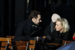 Amsterdam 21 januari 2017  
Eva Jinek met vriend Dexter van der Voorn op de beethovenstraat.