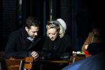 Amsterdam 21 januari 2017  
Eva Jinek met vriend Dexter van der Voorn op de beethovenstraat.