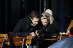 Amsterdam 21 januari 2017  
Eva Jinek met vriend Dexter van der Voorn op de beethovenstraat.