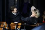 Amsterdam 21 januari 2017  
Eva Jinek met vriend Dexter van der Voorn op de beethovenstraat.