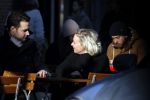 Amsterdam 21 januari 2017  
Eva Jinek met vriend Dexter van der Voorn op de beethovenstraat.