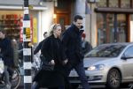 Amsterdam 21 januari 2017  
Eva Jinek met vriend Dexter van der Voorn op de beethovenstraat.