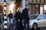 Amsterdam 21 januari 2017  
Eva Jinek met vriend Dexter van der Voorn op de beethovenstraat.