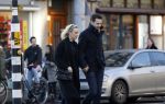 Amsterdam 21 januari 2017  
Eva Jinek met vriend Dexter van der Voorn op de beethovenstraat.