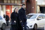 Amsterdam 21 januari 2017  
Eva Jinek met vriend Dexter van der Voorn op de beethovenstraat.
