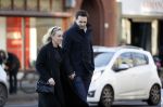 Amsterdam 21 januari 2017  
Eva Jinek met vriend Dexter van der Voorn op de beethovenstraat.