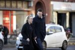 Amsterdam 21 januari 2017  
Eva Jinek met vriend Dexter van der Voorn op de beethovenstraat.