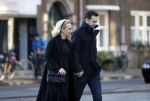 Amsterdam 21 januari 2017  
Eva Jinek met vriend Dexter van der Voorn op de beethovenstraat.