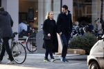 Amsterdam 21 januari 2017  
Eva Jinek met vriend Dexter van der Voorn op de beethovenstraat.