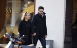Amsterdam 21 januari 2017  
Eva Jinek met vriend Dexter van der Voorn op de beethovenstraat.