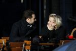 Amsterdam 21 januari 2017  
Eva Jinek met vriend Dexter van der Voorn op de beethovenstraat.