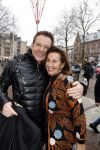 Amsterdam 29 januari 2017 
Surprise party Harry Mens vanwege zijn 70e verjaardag. Het werd gevierd op het leidse plein. Gerard Joling