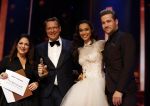 Utrecht 12 januari 2017
Uitreiking musical awards in het beatrixtheater. Gloria Estefan met Albert Verlinde Romy Monteiro en Dave Mantel