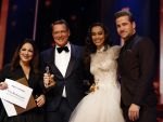 Utrecht 12 januari 2017
Uitreiking musical awards in het beatrixtheater. Gloria Estefan met Albert Verlinde Romy Monteiro en Dave Mantel