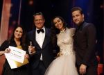 Utrecht 12 januari 2017
Uitreiking musical awards in het beatrixtheater. Gloria Estefan met Albert Gloria Estefan Albert Verlinde Romy Monteiro Dave Mantel