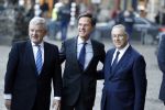 Amsterdam 17 januari 2017
Nieuwjaarsreceptie Koning Willem Alexander en Koningin Maxima in het paleis op de dam. Mark Rutte Jan v Zanen Ahmed Aboutaleb Jozias v Aartsen en Eberhard v d Laan