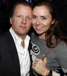 Amsterdam 29 januari 2017 
Surprise party Harry Mens vanwege zijn 70e verjaardag. Het werd gevierd op het leidse plein. Marlous Mens met vriend Michiel Mol