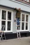 Amsterdam 27 januari 2017  
Menno Kohler aan het klussen bij een nieuw restaurant  in amsterdam zuid