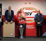 Eindhoven, 22 Januari 2017 Kompetitiewedstrijd PSV-SC Heerenveen, eindstand 4-3 met o.a. Michael v Gerwen die werd gehuldigd.
