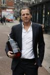 Amsterdam 29 januari 2017 
Surprise party Harry Mens vanwege zijn 70e verjaardag. Het werd gevierd op het leidse plein. Michiel Mol met zijn eigen merk  Vodka Caramol