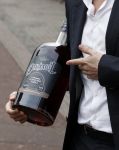 Amsterdam 29 januari 2017 
Surprise party Harry Mens vanwege zijn 70e verjaardag. Het werd gevierd op het leidse plein. Michiel Mol met zijn eigen merk  Vodka Caramol