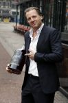 Amsterdam 29 januari 2017 
Surprise party Harry Mens vanwege zijn 70e verjaardag. Het werd gevierd op het leidse plein. Michiel Mol met zijn eigen merk  Vodka Caramol