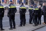 Amsterdam 18 januari 2017 
2e dag van nieuwjaarsreceptie Koning Willem Alexander en Koningion Maxima in paleis op de dam. Ook prinses Beatrix in aanwezig. Politie in hun nieuwe Kleding
