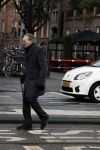 Amsterdam 15 januari 2017 
Remco Campert op straat en in de tram