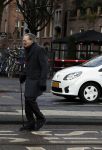 Amsterdam 15 januari 2017 
Remco Campert op straat en in de tram