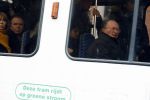Amsterdam 15 januari 2017 
Remco Campert op straat en in de tram