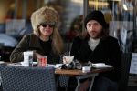 Amsterdam 12 januari 2017
Actrice Rosa Reuten met haar stylist Tommy Driessen op terras bij v Dam