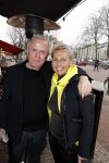 Amsterdam 29 januari 2017 
Surprise party Harry Mens vanwege zijn 70e verjaardag. Het werd gevierd op het leidse plein. harry met Sandra Peet