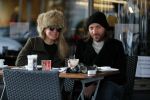 Amsterdam 12 januari 2017
Actrice Rosa Reuten met haar stylist Tommy Driessen op terras bij v Dam