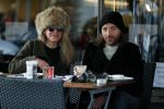 Amsterdam 12 januari 2017
Actrice Rosa Reuten met haar stylist Tommy Driessen op terras bij v Dam