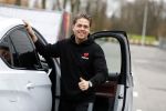 Rotterdam 24 januari 2018 
Andre Hazes met zijn beste vriend PA en chauffeur Djarno Hofland