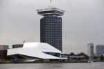 Amsterdam 28 september 2017
Diverse gebouwen aan het IJ . Eye Adam Toren Centraal station en Pontsteiger